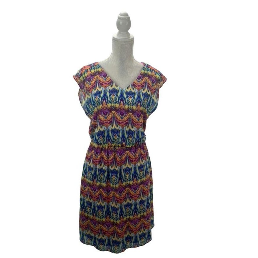 AGB Dress Elastic Waist Colorful Stained Glass 10